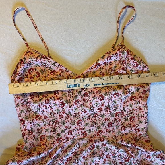 Xhilaration Floral Spaghetti Strap Pink Flutter Sundress - Size Medium - Picture 7 of 11